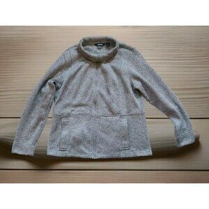 Lands End Lg Zip Up Herringbone Jacket Long Sleeve So Soft Mint Condition